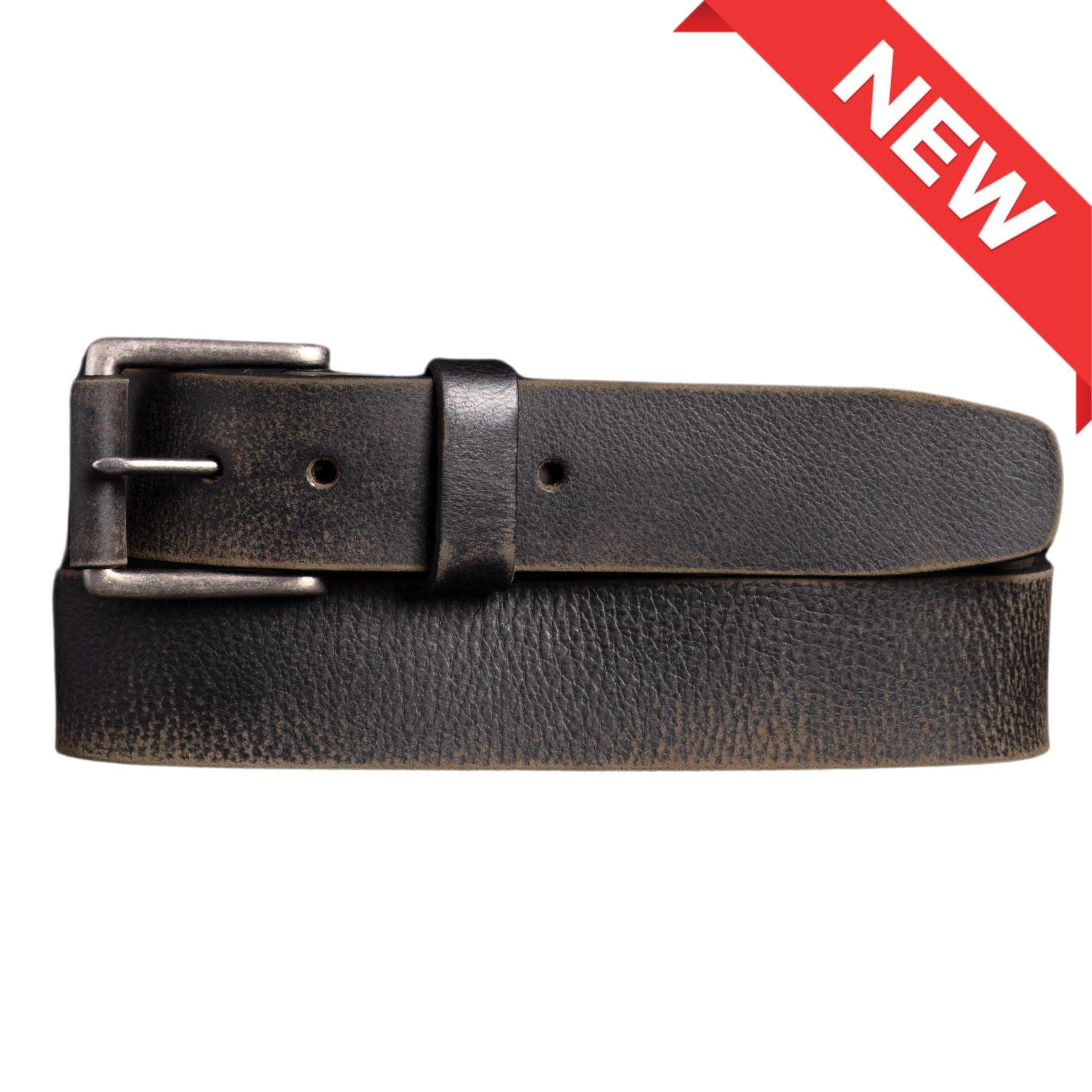 The Spartan Belt - Brown Leather Belt With Leather Wrapped Buckle