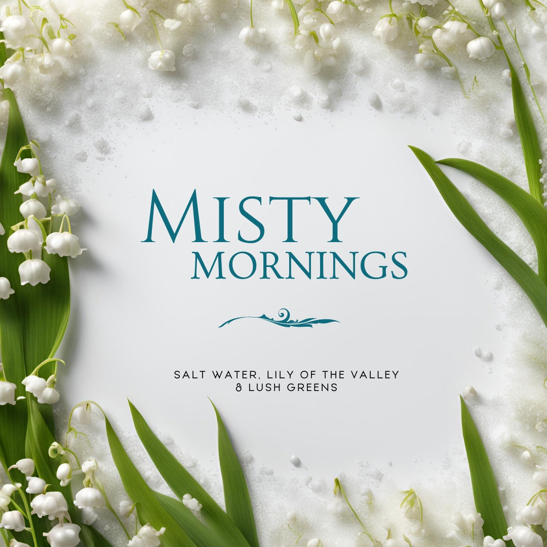 Misty Mornings (14 oz Double Wick) - Notes: Salt Water, Morning Dew, Lily of the Valley & Lush Greens 1982 Candle Co.™