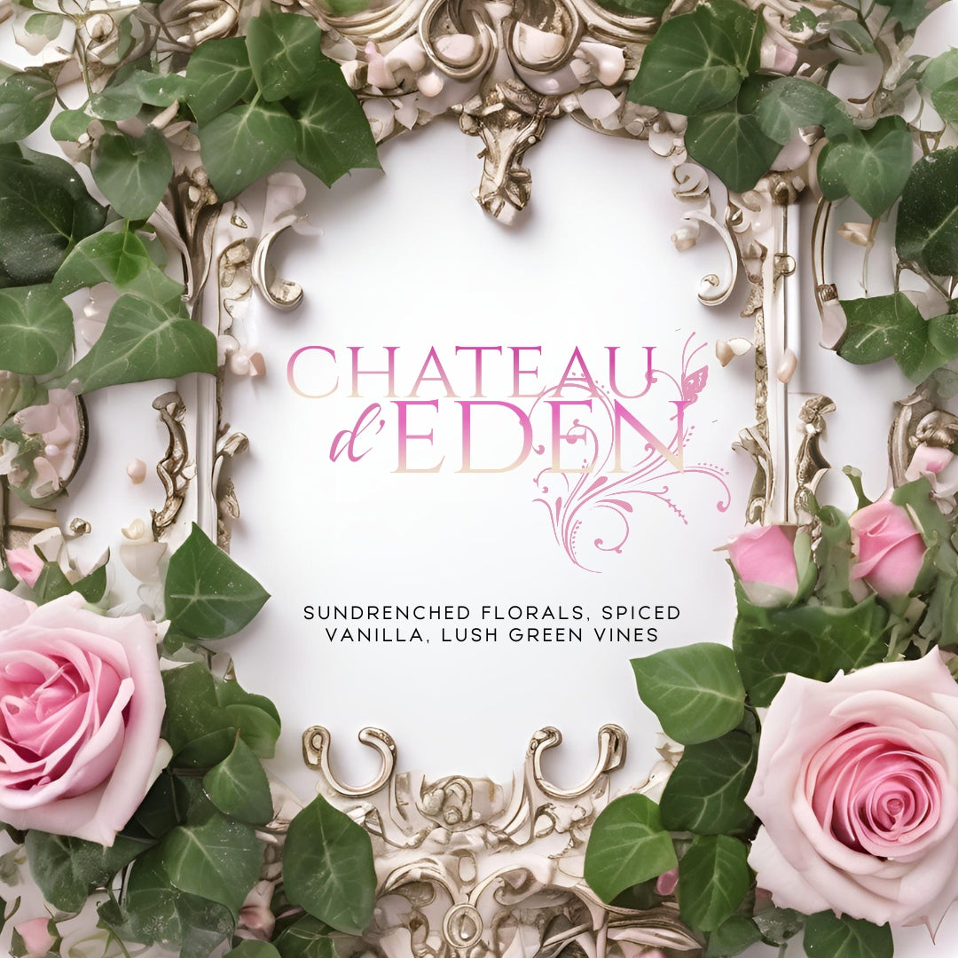 Chateau d'eden (14 oz Double Wick) - Notes: Sun-drenched Florals, Lush Green Vines, Spiced Vanilla