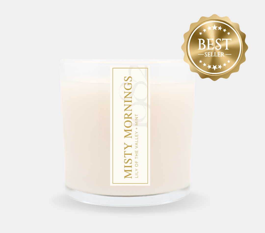 Misty Mornings (14 oz Double Wick) - Notes: Salt Water, Morning Dew, Lily of the Valley & Lush Greens 1982 Candle Co.™