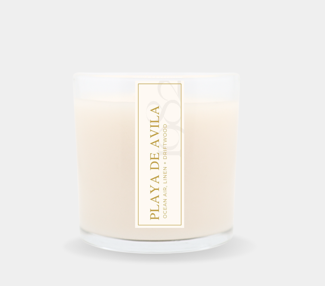 Playa De Avila (14 oz Double Wick) - Notes: Soft Driftwood, Clean Linen & Crisp Ocean Air