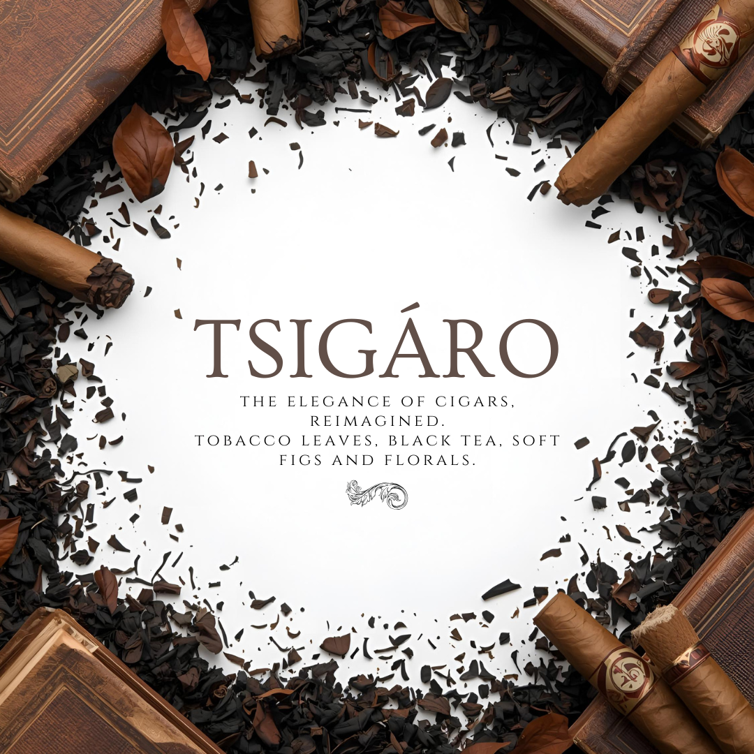 Tsigaro (8.5 oz Single Wick) - Notes: Tobacco Leaves, Black Tea, Cedar & Vetiver - PREVIOUSLY KNOWN AS 