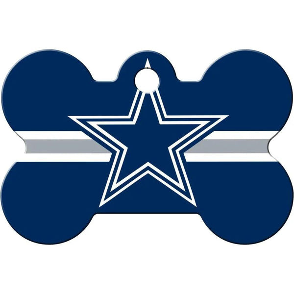 Dallas Cowboys NFL Pet ID Tag - Large Bone - Gifts for You 'n Me