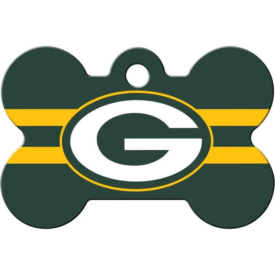 Green Bay Packers NFL Pet ID Tag - Large Bone - Gifts for You 'n Me