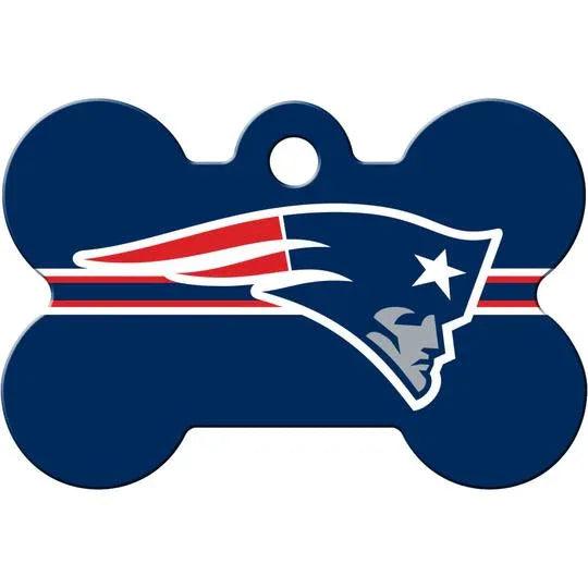 New England Patriots NFL Pet ID Tag - Large Bone - Gifts for You 'n Me