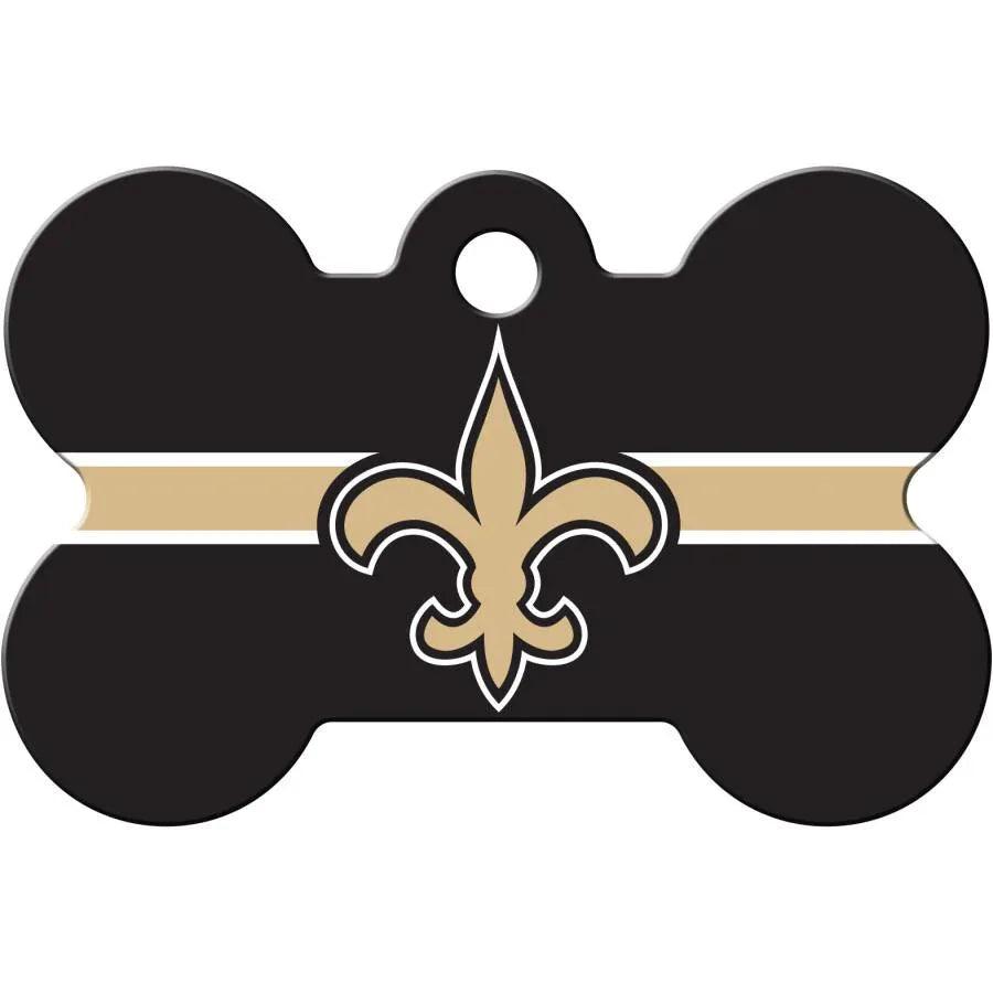 New Orleans Saints NFL Pet ID Tag - Large Bone - Gifts for You 'n Me