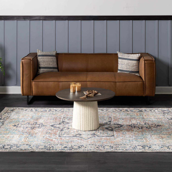 Green Nisa Tumble Dry Washable Rug