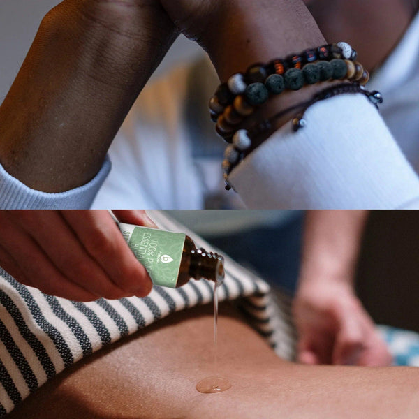 Pursonic Aromatherapy Bliss Bundle: Lava Stone Bracelet + Pure Essential Oils. - Gifts for You 'n Me