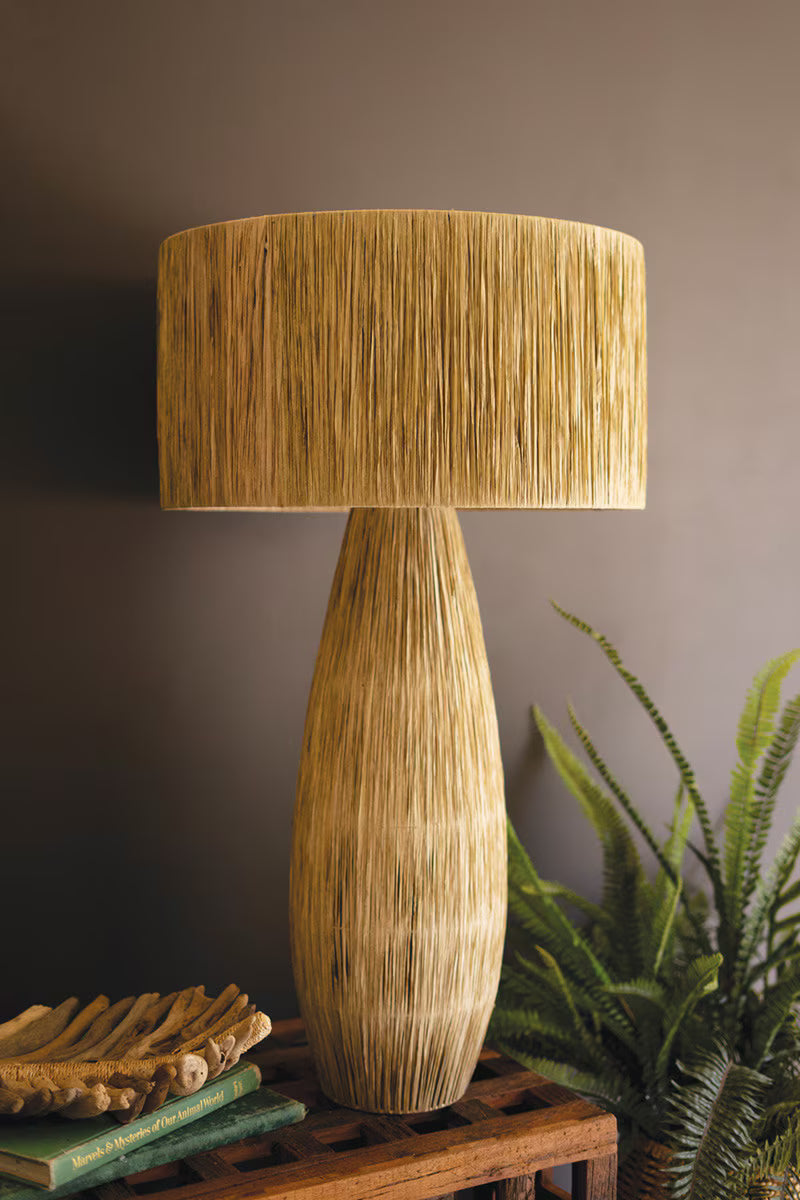 RAFFIA TABLE LAMP WITH SHADE