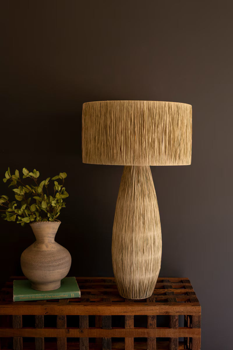 RAFFIA TABLE LAMP WITH SHADE