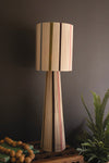 MULTI STRIPED STRING TABLE LAMP WITH SHADE