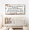 Joshua 1:9 - Be Strong And Courageous Sign - 20x10 inch Medium Premium Gallery Wrapped / Style 1