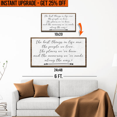 Upgrade Your 20x10 Inches 'The Best Things In Life II' (Style 1) Canvas To 48x24 Inches