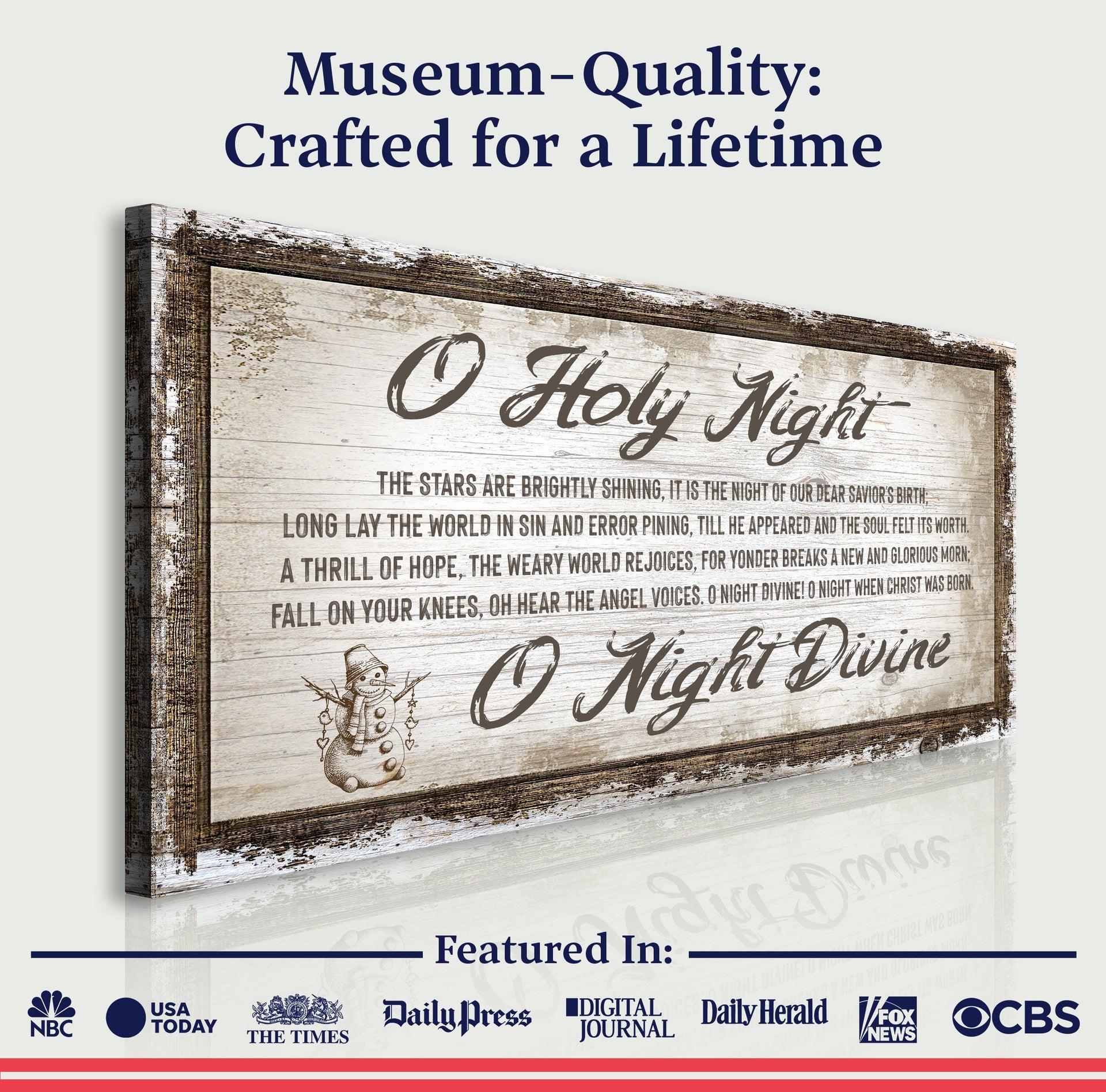 O Holy Night Christmas Sign