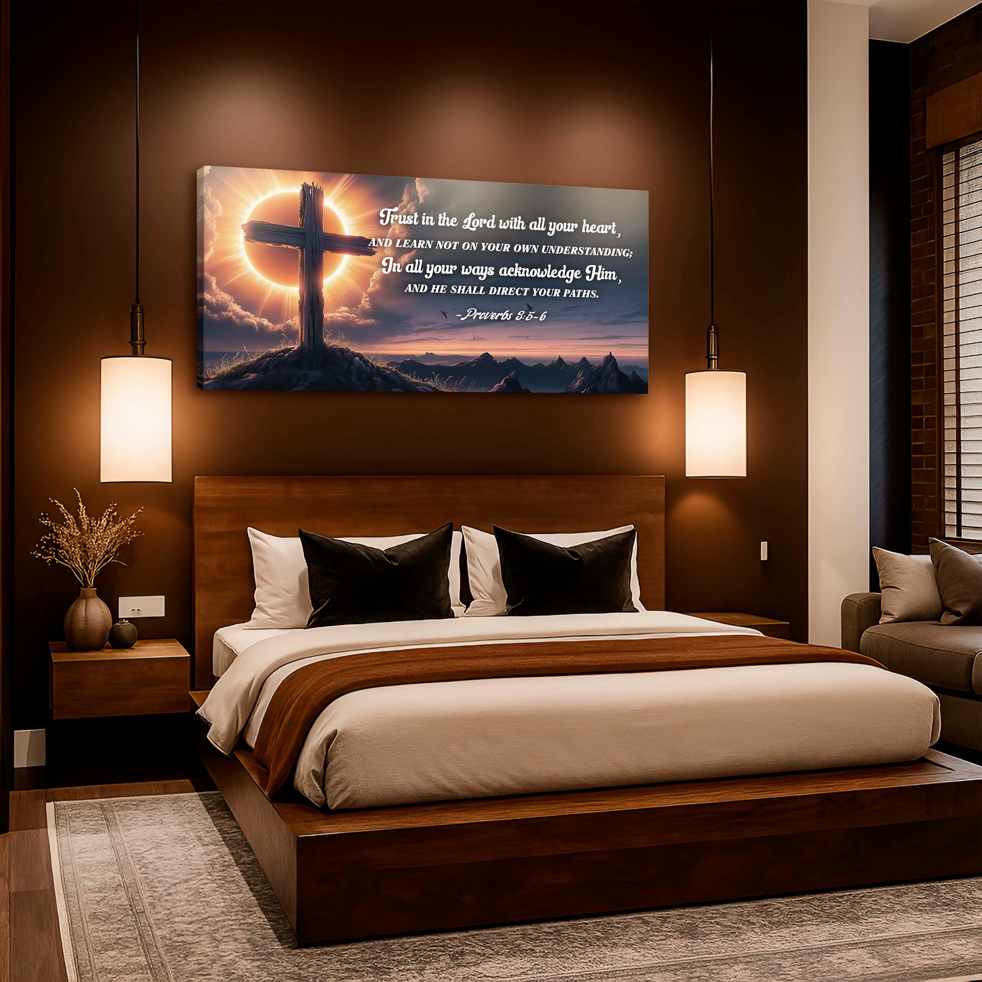 Proverbs 3:5-6 - Trust In The Lord With All Your Heart Faith Sign III