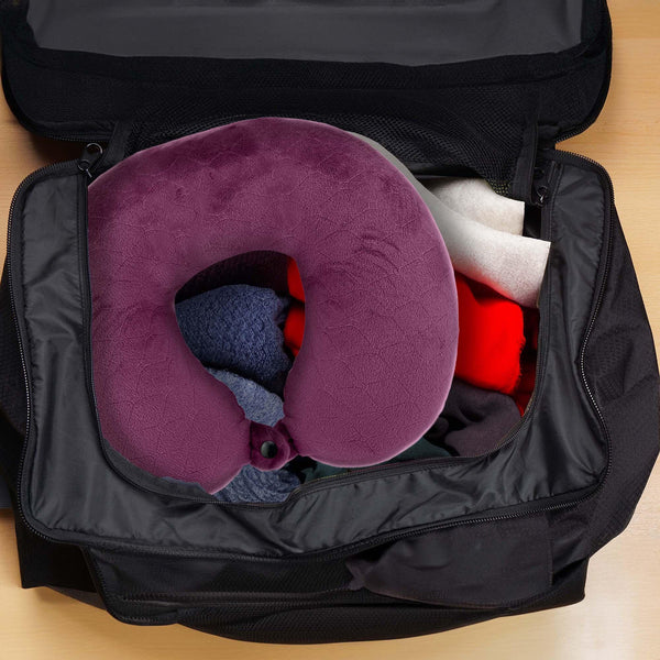 2 Memory Foam Travel Pillows with Sleep Masks – Ultimate Comfort for Couples on the Go - Gifts for You 'n Me