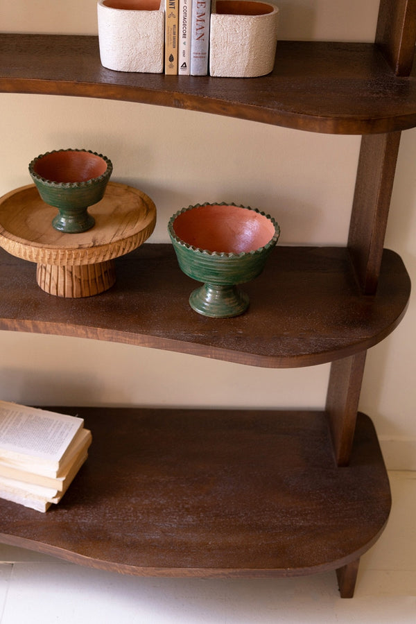 Curved Wooden Display Shelf