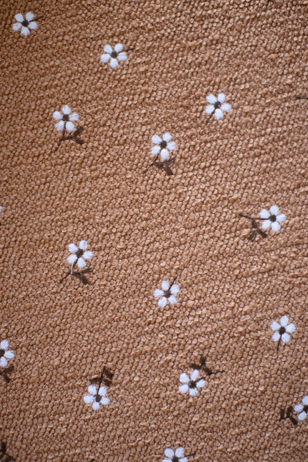 Upholstered Circle Chair with Tassels