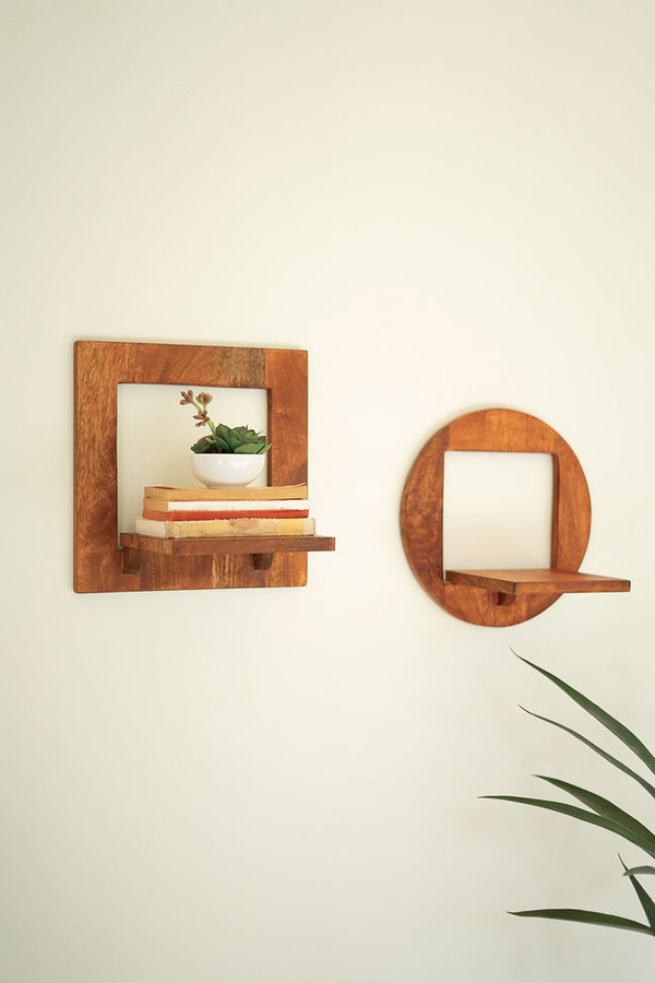 Set of 2 Folding Wall Shelves