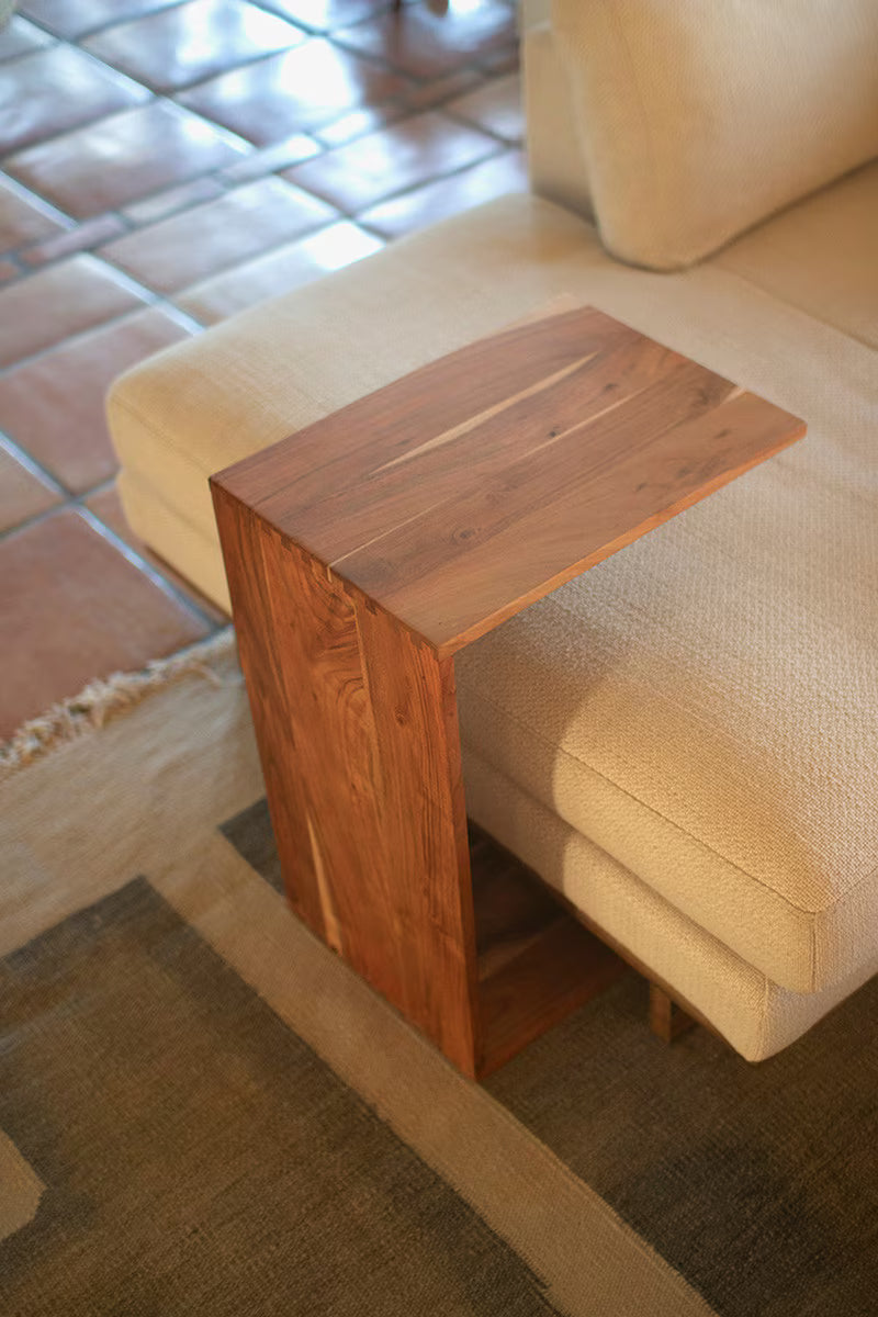 ACACIA WOOD SOFA  ACCENT TABLE