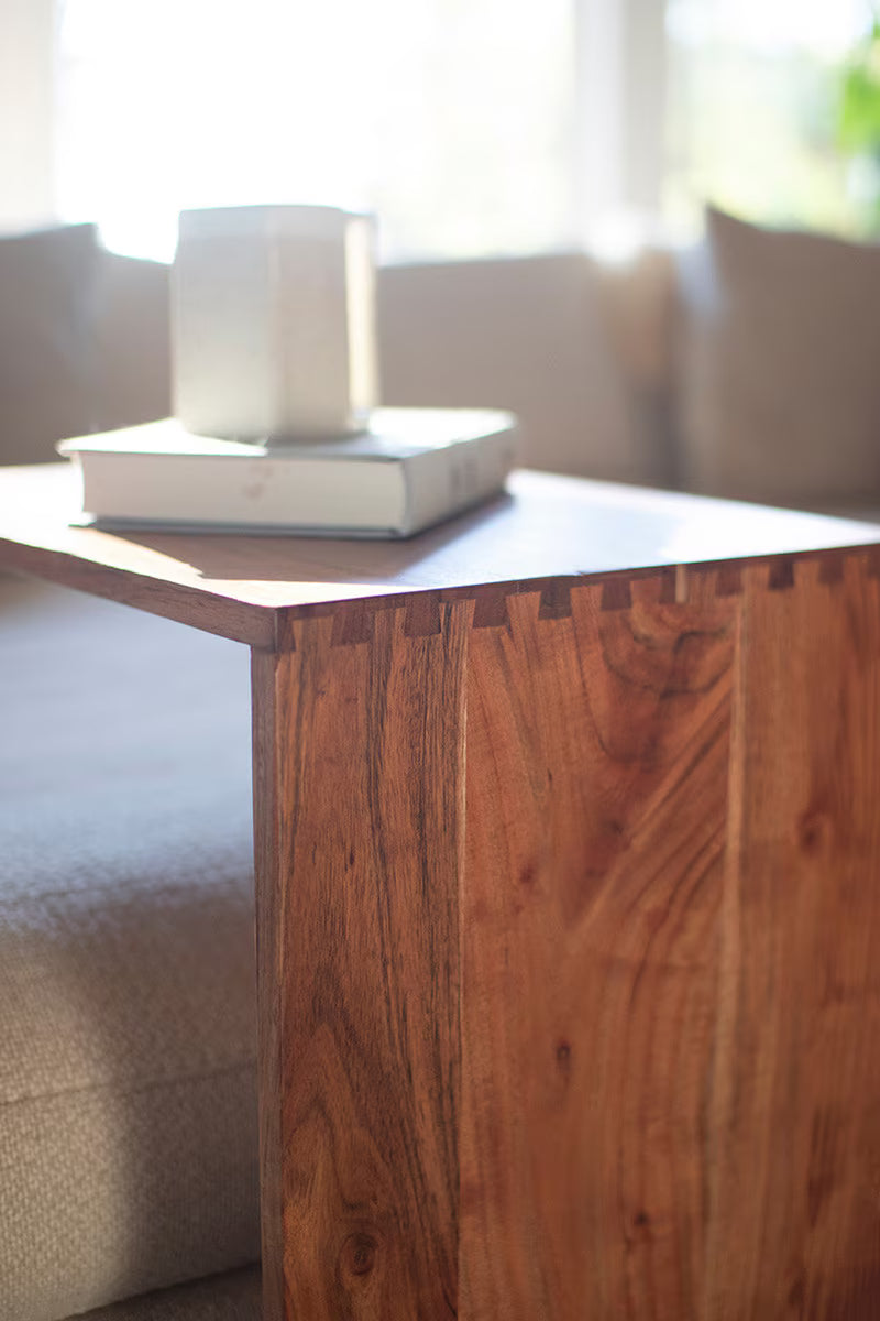 ACACIA WOOD SOFA  ACCENT TABLE