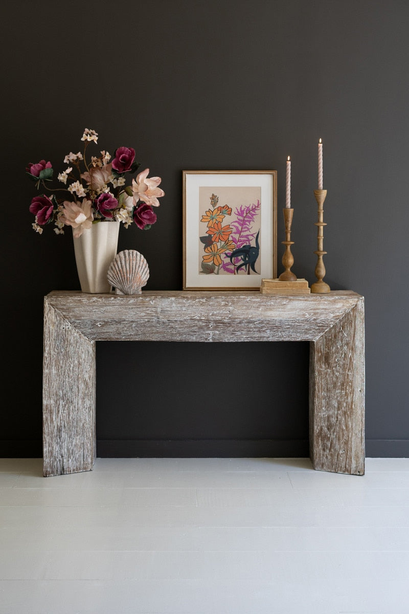 Recycled Whitewashed Wood Console Kalalou