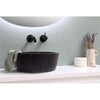 Natural Stone Black Andesite Tapered Sink Honed-Matte  (D)16