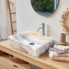 Honey Onyx Rustic Natural Stone Vessel Sink (W)13
