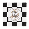 Black and White Coffee Napkins – Reusable Cloth Napkins for Café or Home Use