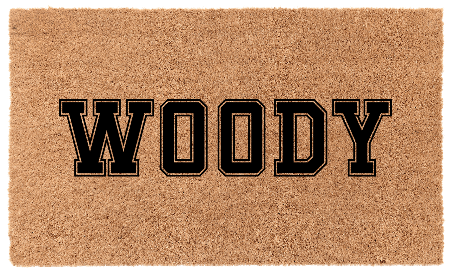 Woody Name Customizable Coir Mat