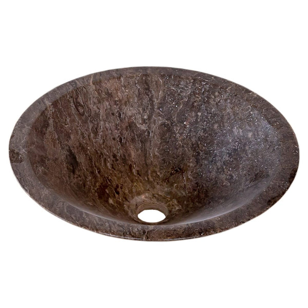 Narcist Brown Marble V-Shape Tapered Sink Polished (D)16