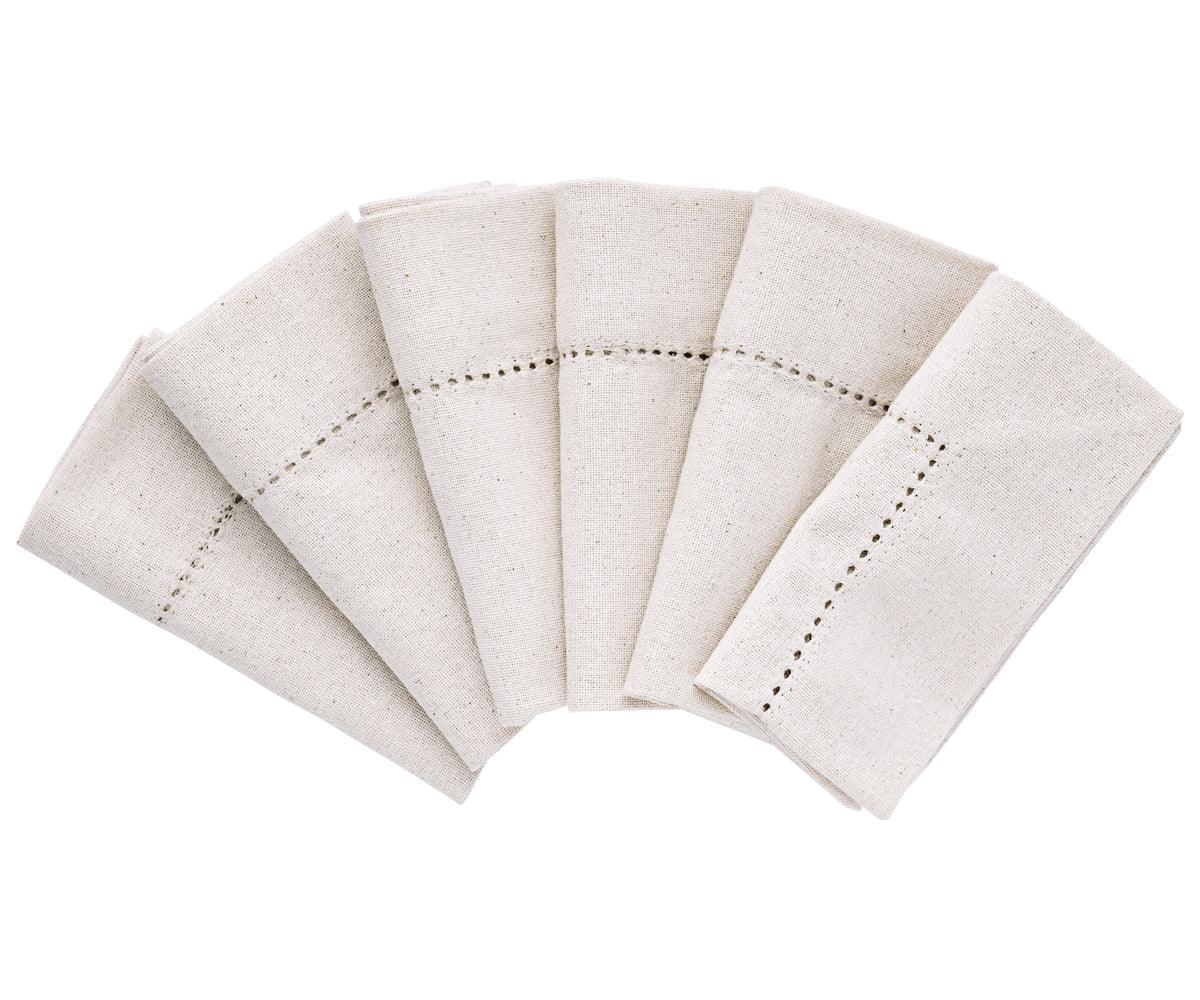 Natural Cotton Cocktail Napkins - 10 Inch