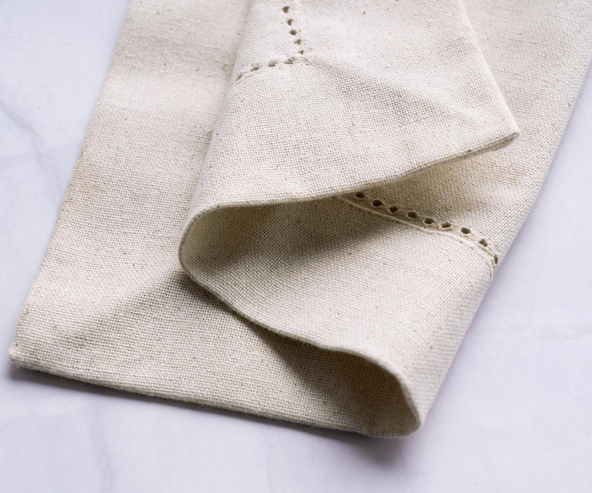 Natural Cotton Cocktail Napkins - 10 Inch
