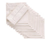 Natural Cotton Cocktail Napkins - 10 Inch - 1" Natural / Set of 12