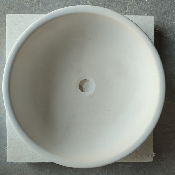 Natural Stone Classic Limestone Round Edge Vessel Sink (D)16
