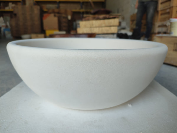 Natural Stone Classic Limestone Round Edge Vessel Sink (D)16