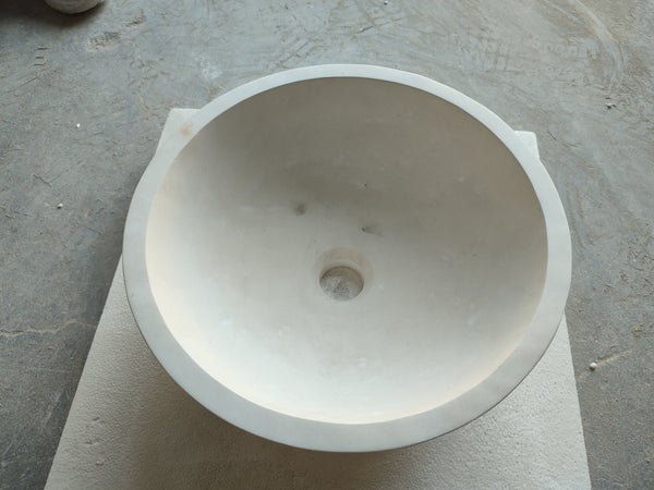 Natural Stone Classic Limestone Vessel Sink (D)15