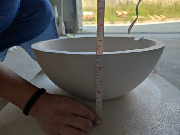 Natural Stone Classic Limestone Vessel Sink (D)15