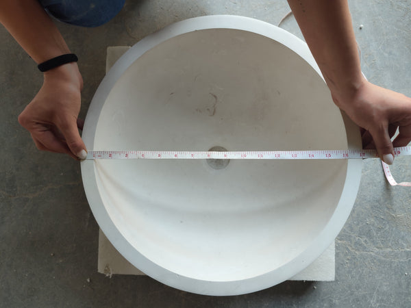 Natural Stone Round Classic Limestone Vessel Sink (D)17