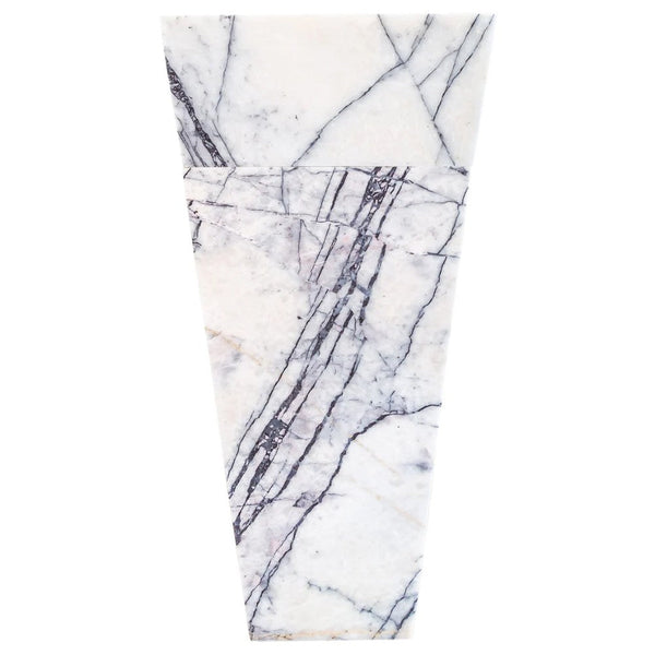 Natural Stone New York White Marble Pedestal Cone Shaped Sink Polished (W)16