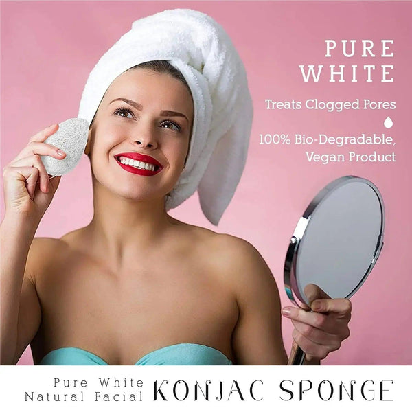 Natural Facial Konjac Sponge Duo Set - Gifts for You 'n Me