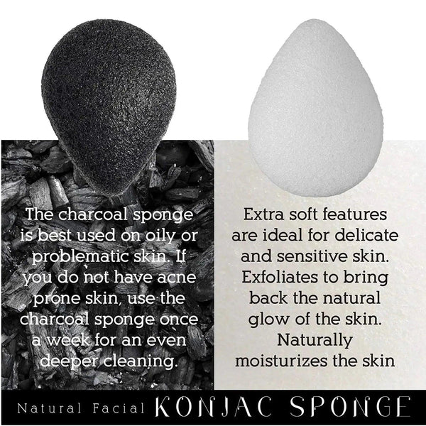 Natural Facial Konjac Sponge Duo Set - Gifts for You 'n Me