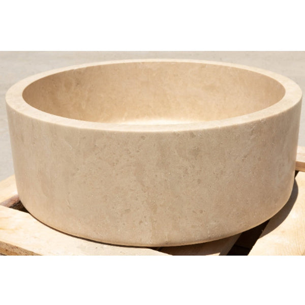 Natural Stone Classic Travertine Round Shape Vessel Sink (D)16