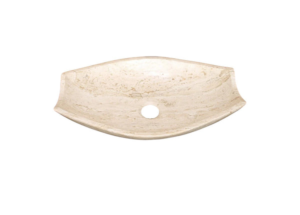 Natural Polished Stone Vessel Travertine Sink  (W)20