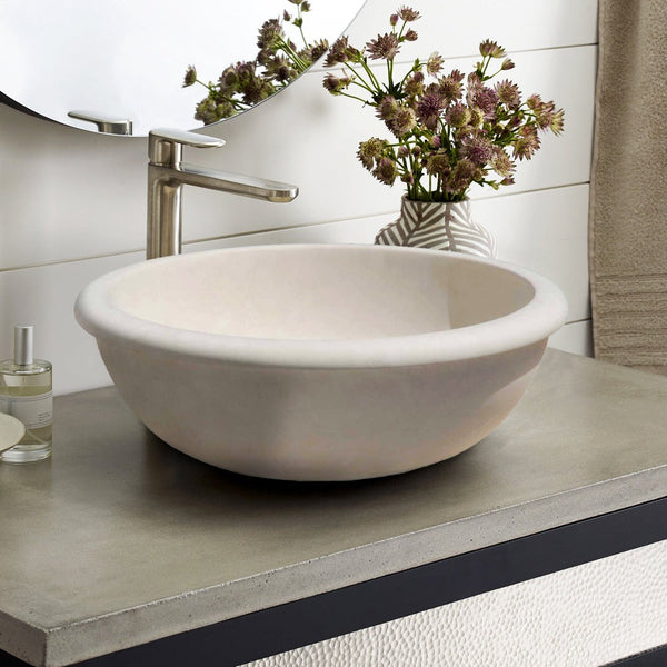 Natural Stone Classic Limestone Vessel Sink (D)16