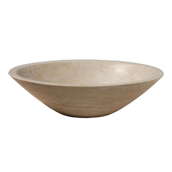 Natural Stone Classic Travertine Oval Vessel Sink (L)22