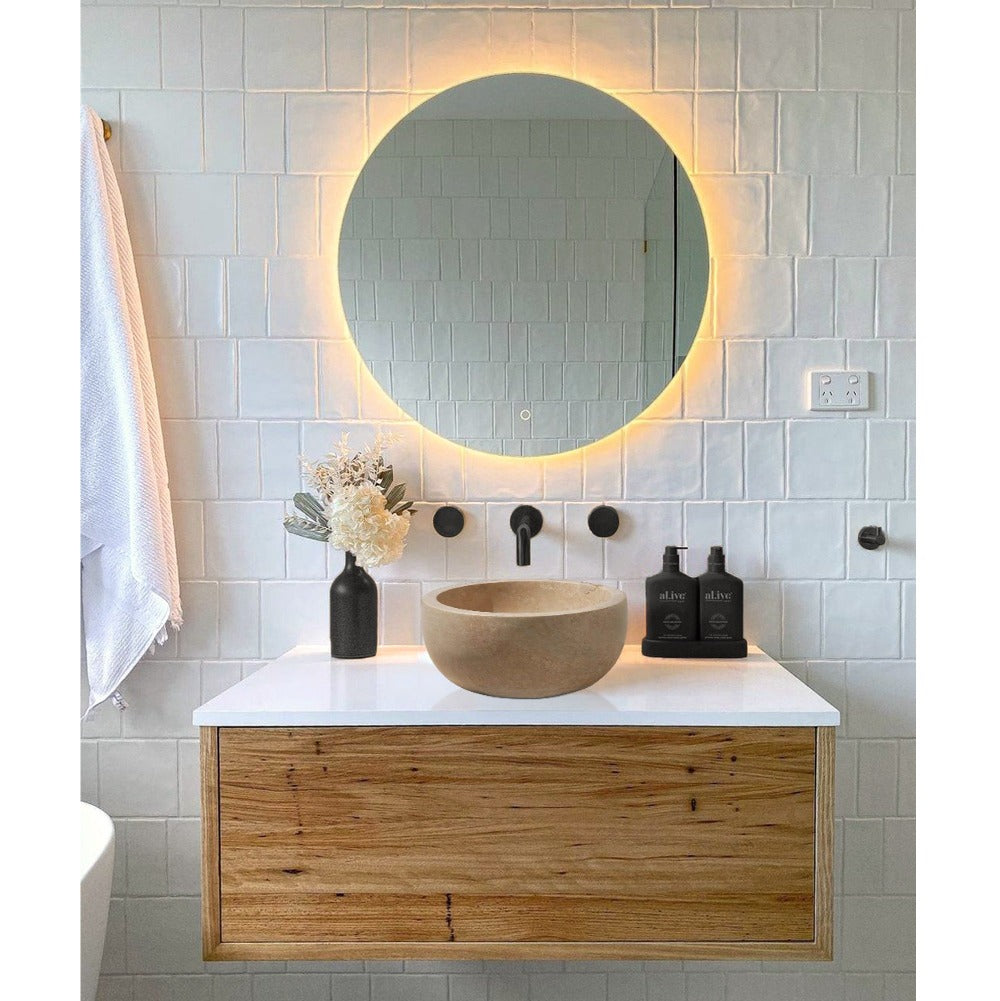 Natural Stone Classic Travertine Vessel Sink (D)14