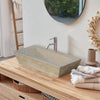 Natural Stone Light Travertine Rectangular Farmhouse Sink (L)20