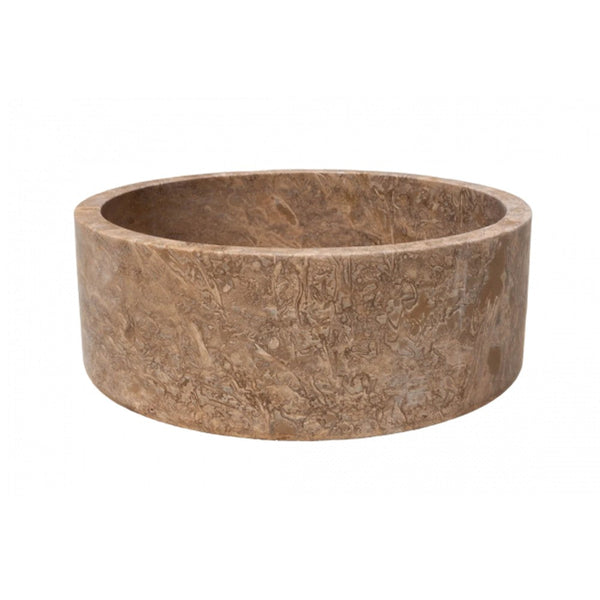 Natural Stone Noce Brown Travertine Vessel Sink (D)16