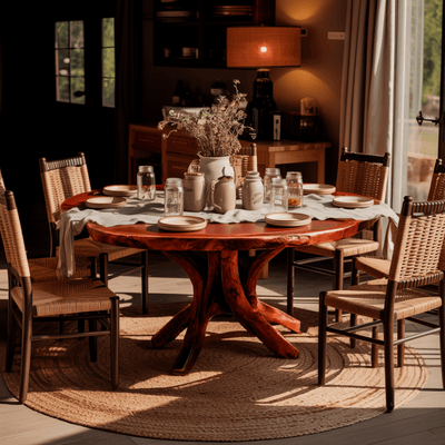 Natureroot Branchbase Solid Wood Round Dining Table